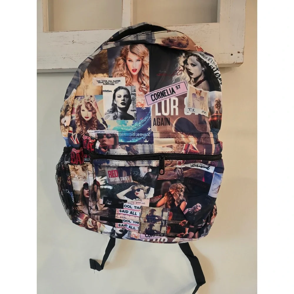 Taylor Swift Eras Tour Collage Backpack Cornelia Street Red Reputation Print